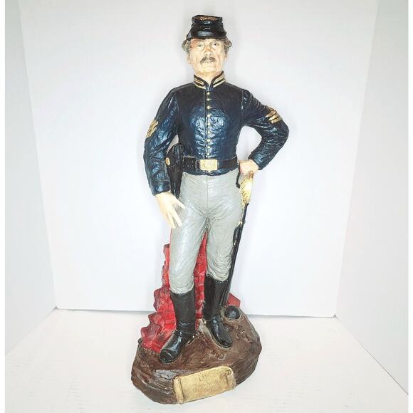 Rare 24" Civil War Union Cavalry Soldier Chalkware Statue Similar to Cacciapuoti - Picture 1 of 16